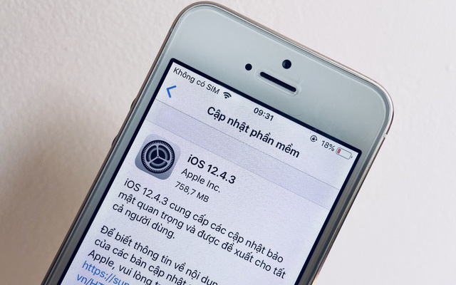 Apple chưa bỏ rơi thiết bị đời cũ, iOS 12.4.3 ra mắt