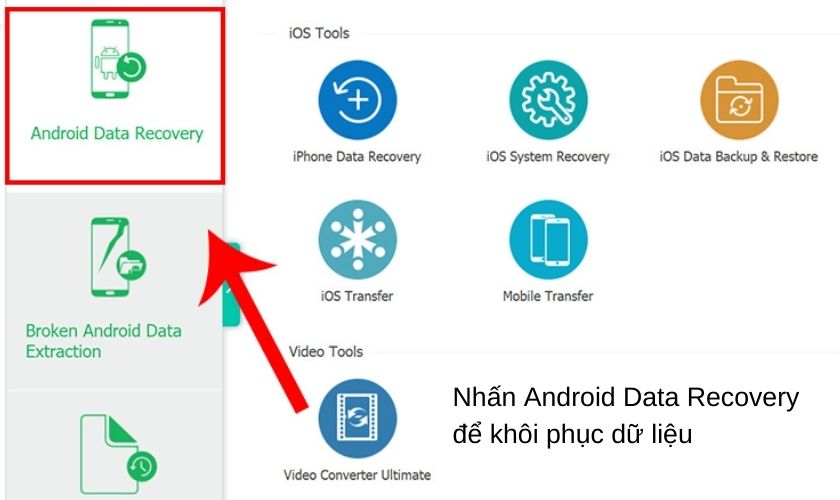 Sử dụng Android bằng FonePaw Android Data Recovery