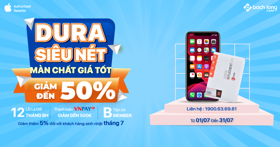 Thay màn hình iPhone Dura chính hãng: Màn chất giá tốt – Giảm đến 50%, chỉ từ 650K