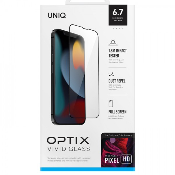 Cường Lực UNIQ OPTIX Vivid Clear For iPhone 13 PRO MAX