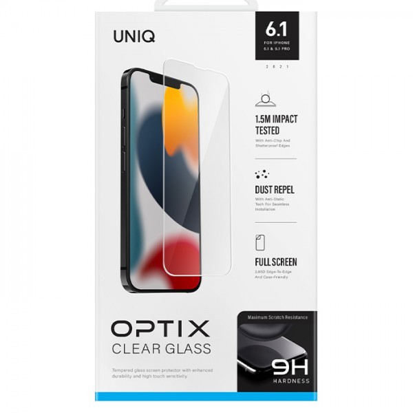 Cường Lực UNIQ OPTIX Clear For iPhone 13 | 13 PRO