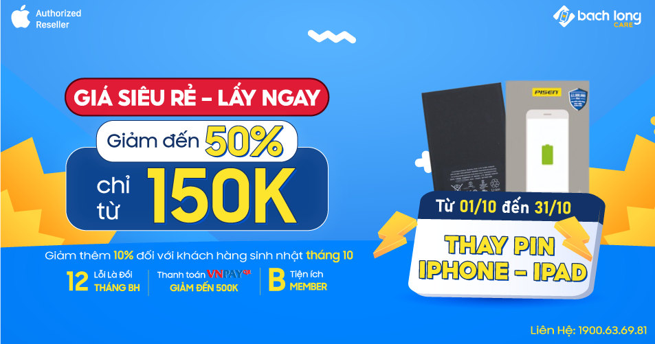 [Ưu đãi tháng 10] Bạch Long Care giảm đến 50% các dịch vụ sửa chữa