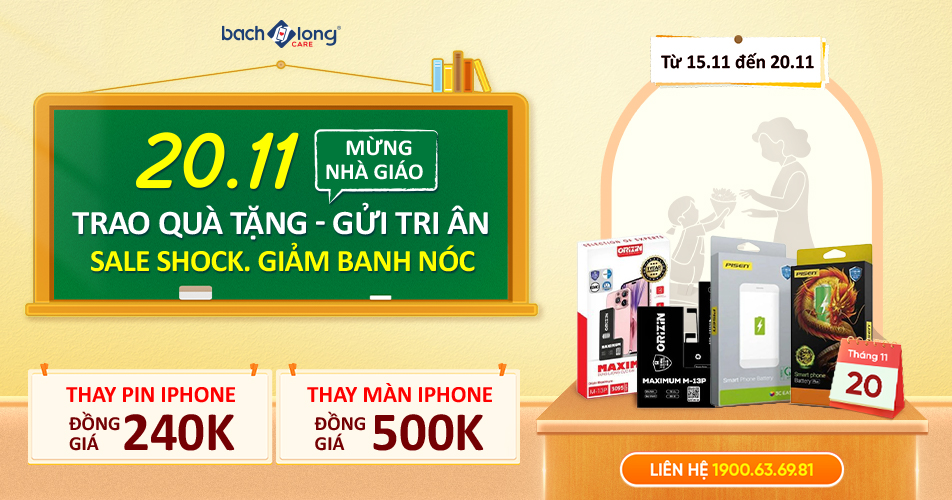 Mừng Nhà Giáo – Gửi Tri Ân, Sale Sốc, Giảm Banh Nóc Tại Bạch Long Care